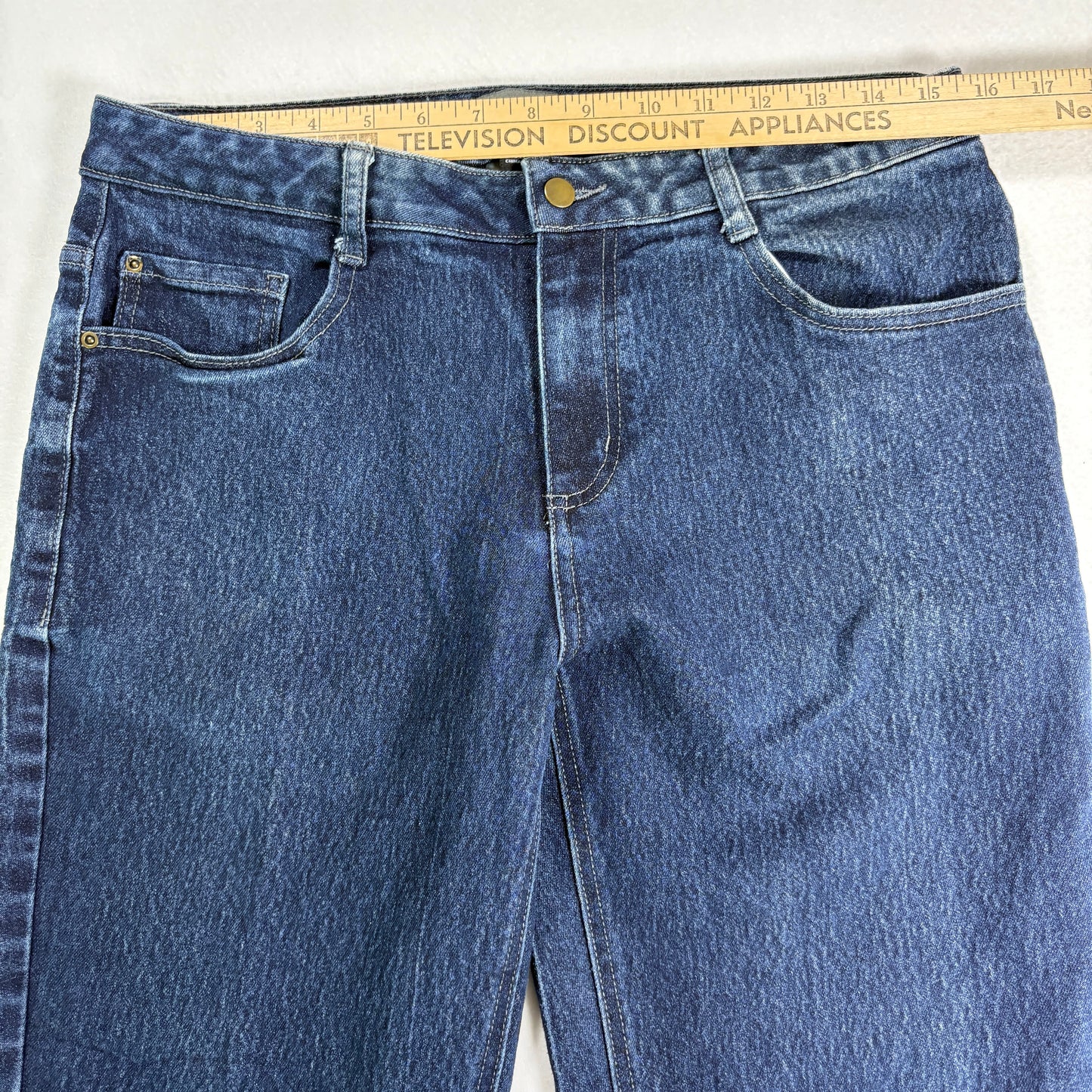 Apparel Collection Mens Jeans Sz 34 Blue Dark Wash Relaxed Straight Denim Y2K VTG
