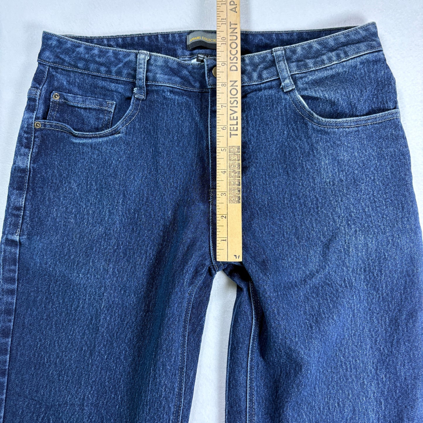 Apparel Collection Mens Jeans Sz 34 Blue Dark Wash Relaxed Straight Denim Y2K VTG