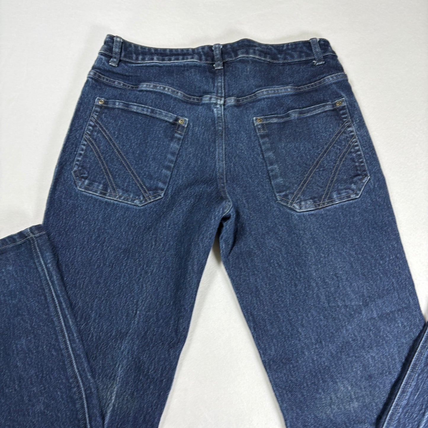 Apparel Collection Mens Jeans Sz 34 Blue Dark Wash Relaxed Straight Denim Y2K VTG