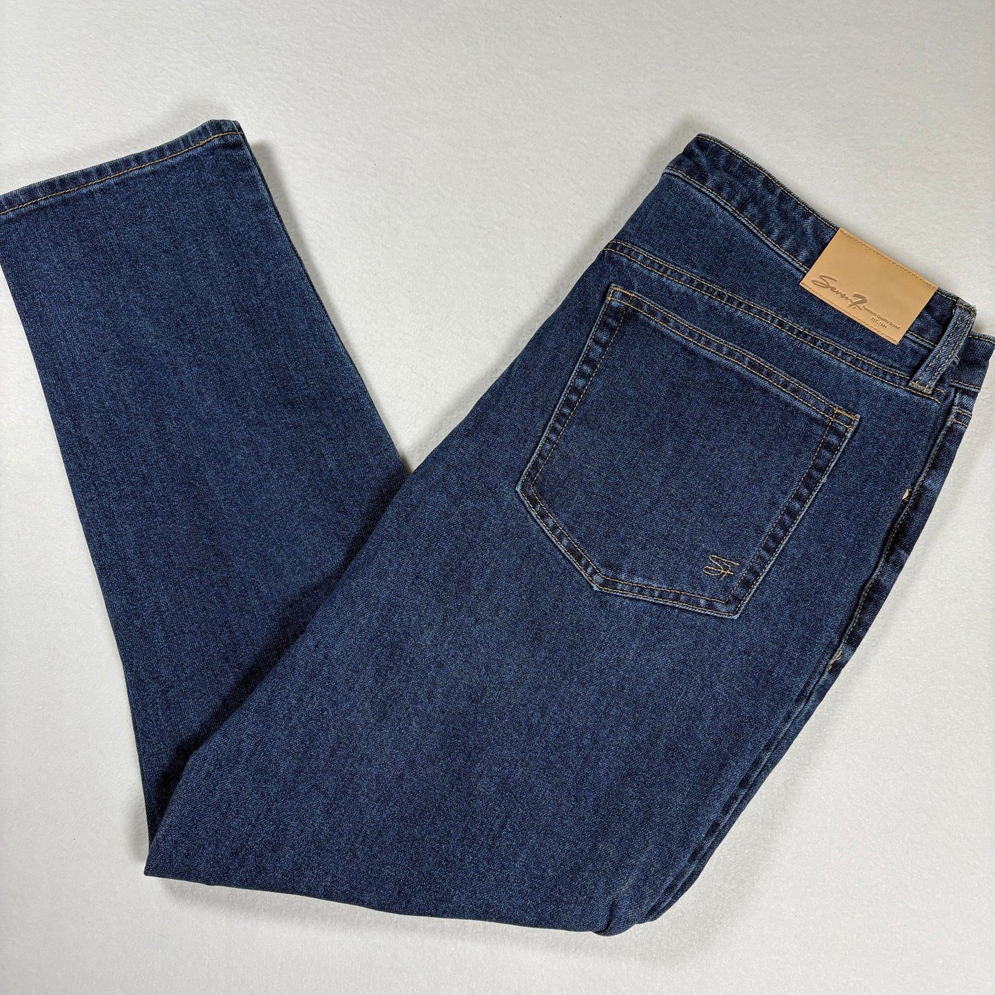 Seven7 Womens Jeans Sz 12 Blue Denim Straight Leg Baggy Y2K Vintage Grunge
