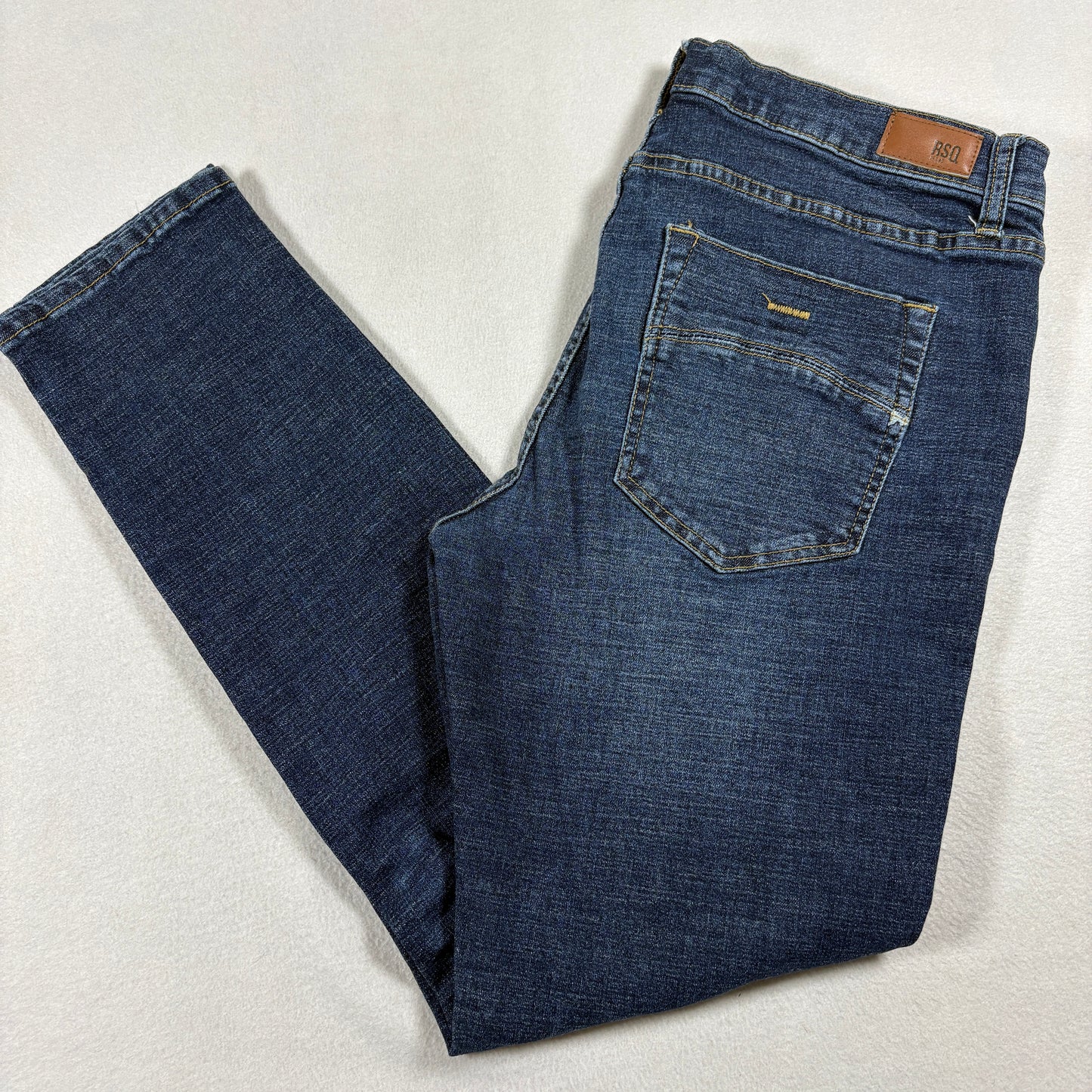 RSQ Mens Toronto Slim Taper Jeans Size 33x32 Blue Denim Stretch Y2K Grunge