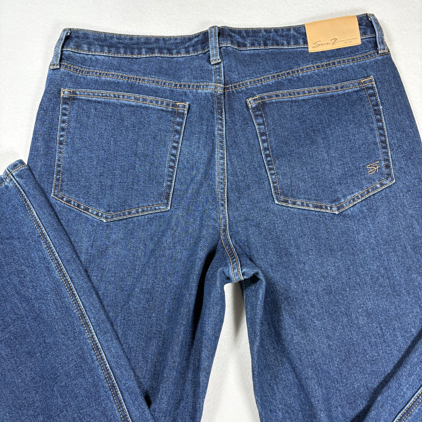 Seven7 Womens Jeans Sz 12 Blue Denim Straight Leg Baggy Y2K Vintage Grunge
