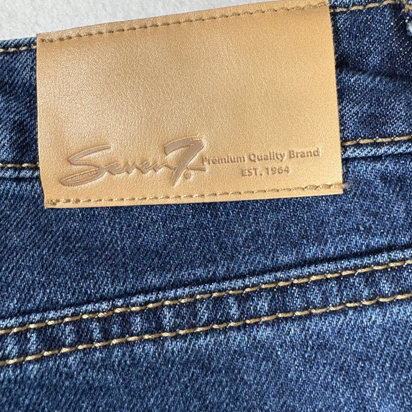 Seven7 Womens Jeans Sz 12 Blue Denim Straight Leg Baggy Y2K Vintage Grunge