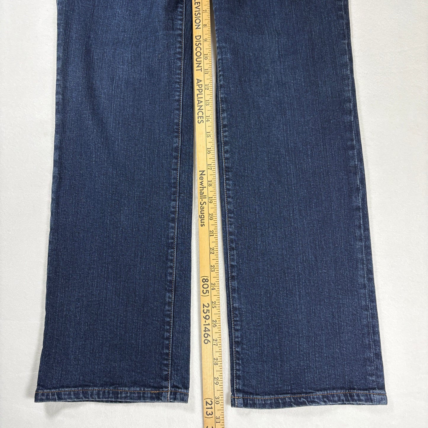 Chaps Womens Jeans Sz 14 Dark Blue Denim Straight Leg Stretch Y2K Vintage
