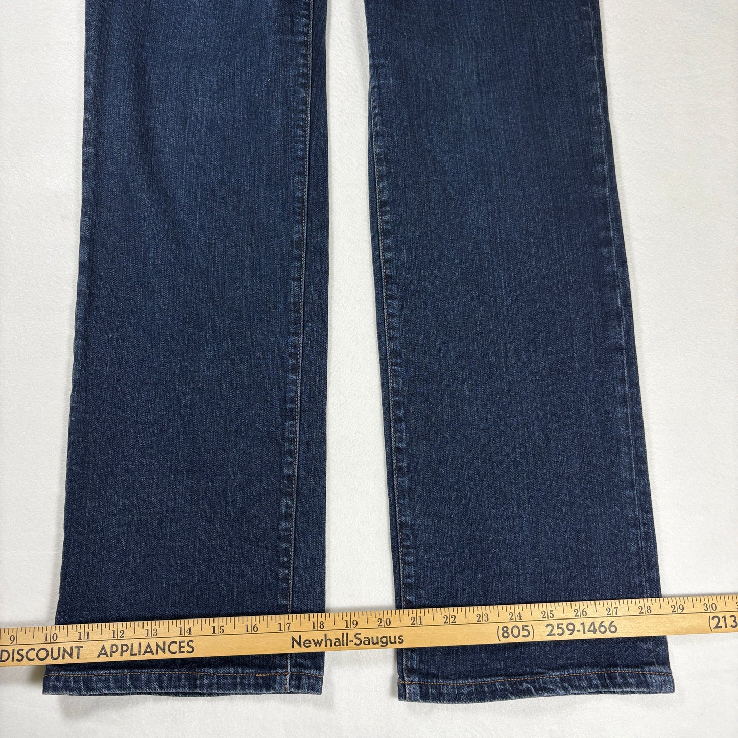 Chaps Womens Jeans Sz 14 Dark Blue Denim Straight Leg Stretch Y2K Vintage