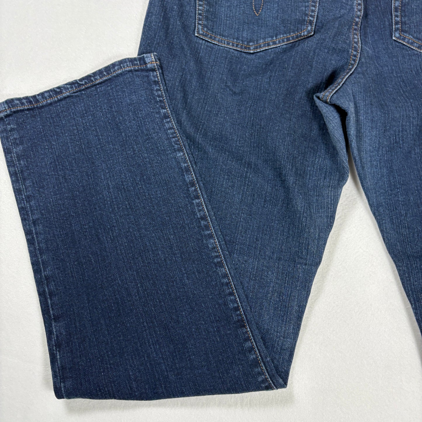 Chaps Womens Jeans Sz 14 Dark Blue Denim Straight Leg Stretch Y2K Vintage