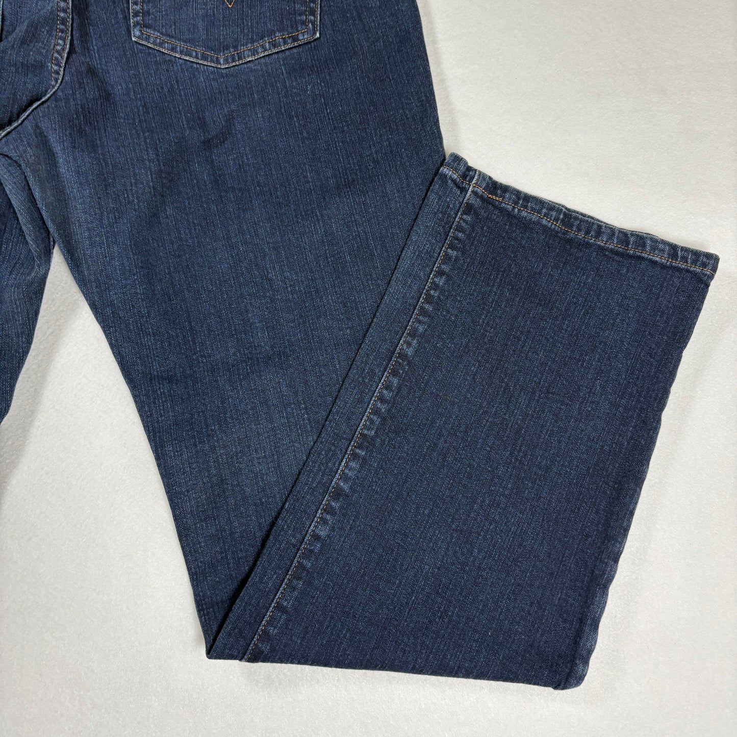 Chaps Womens Jeans Sz 14 Dark Blue Denim Straight Leg Stretch Y2K Vintage