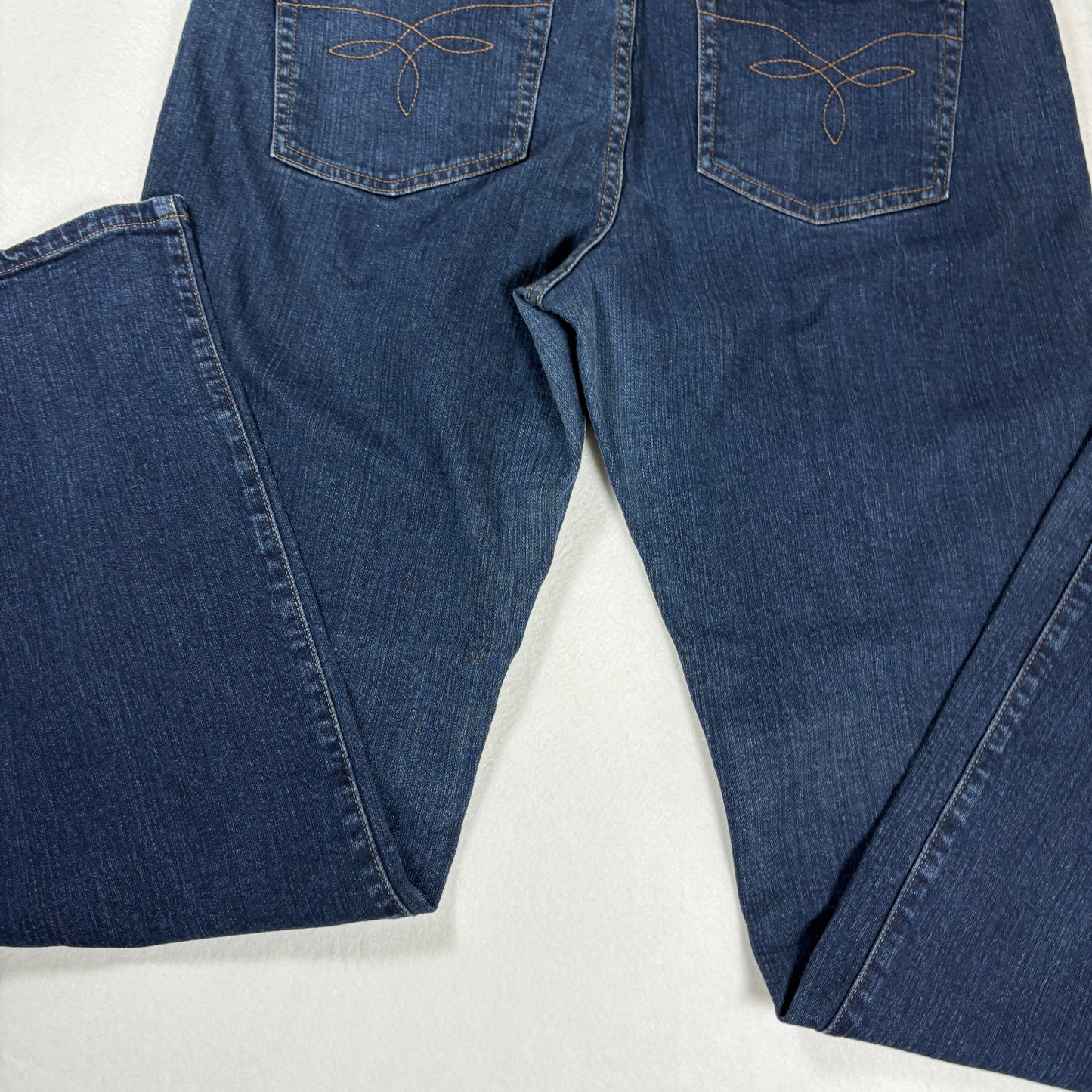 Chaps Womens Jeans Sz 14 Dark Blue Denim Straight Leg Stretch Y2K Vintage