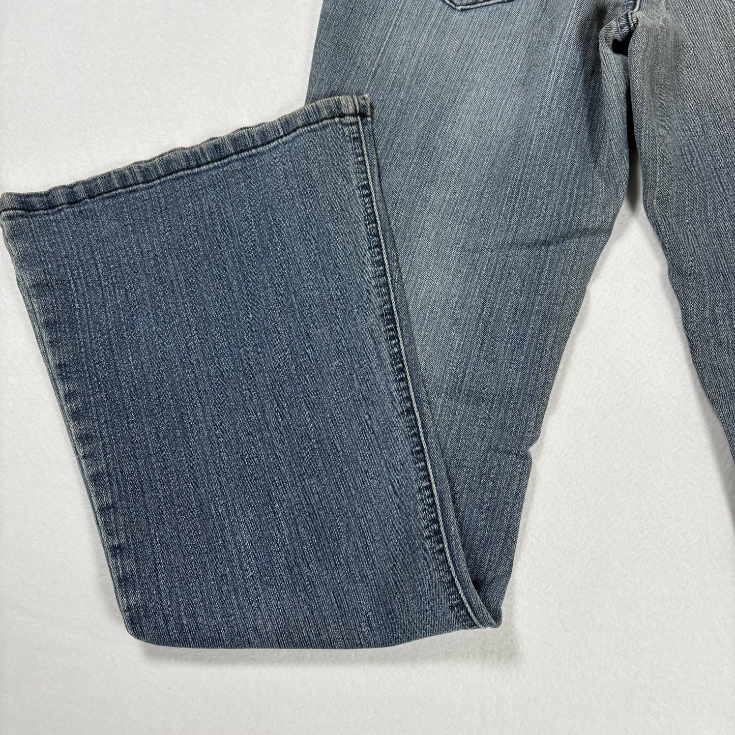 LEI Womens Jeans Sz 7 Low Rise Flare Gray Wash Y2K 2000s Vintage Grunge Ashley