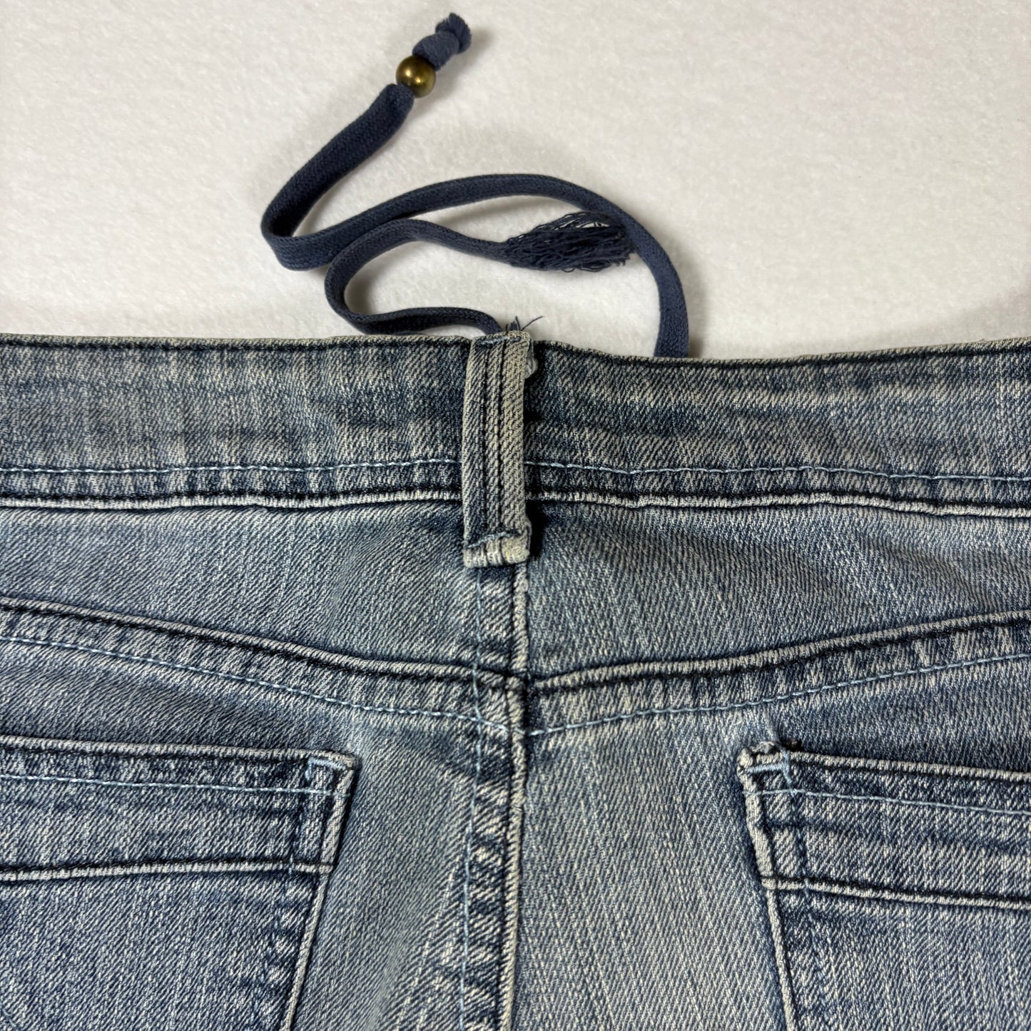 LEI Womens Jeans Sz 7 Low Rise Flare Gray Wash Y2K 2000s Vintage Grunge Ashley