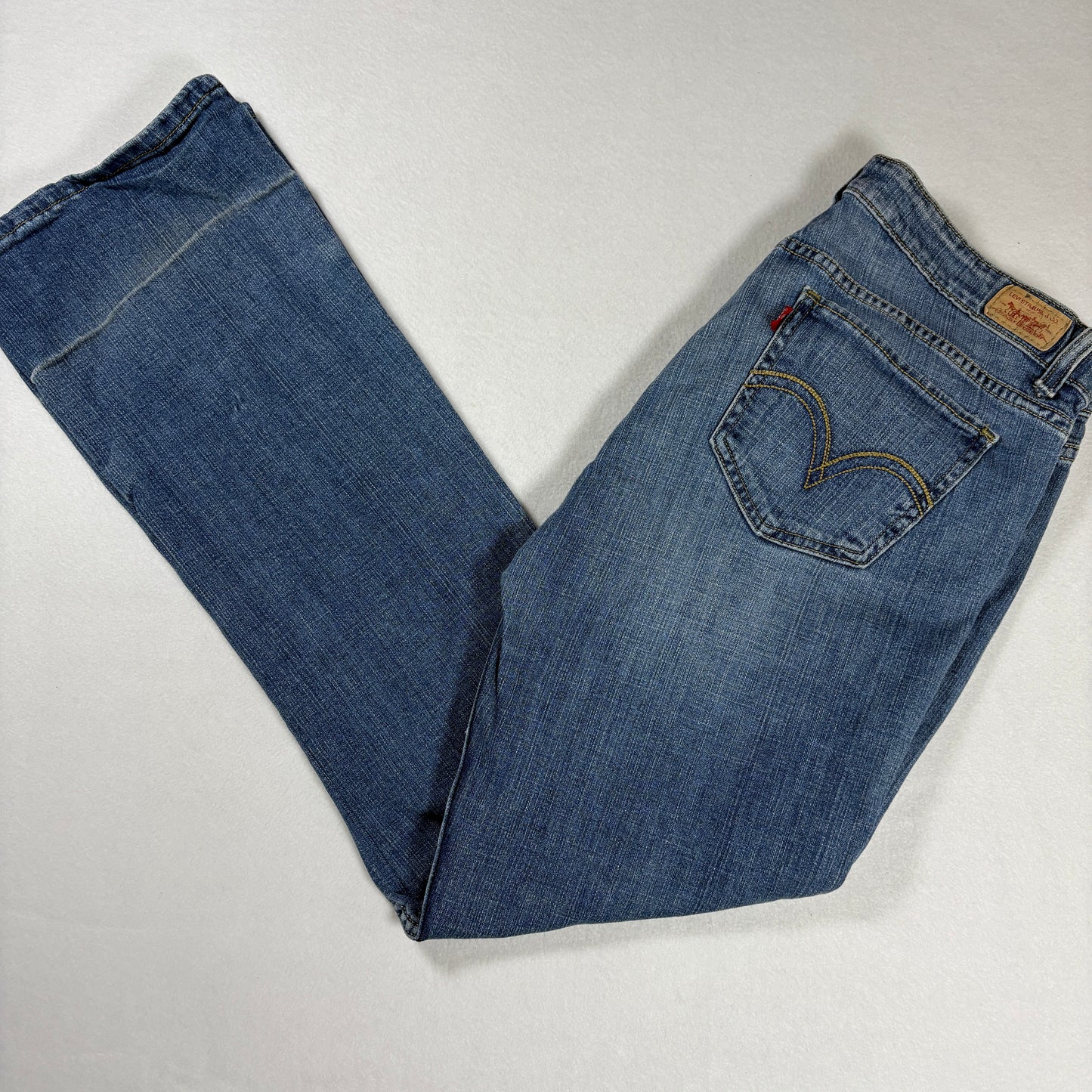 Levis Womens 524 Jeans Sz 13L Blue Denim Bootcut Too Superlow Y2K Vintage