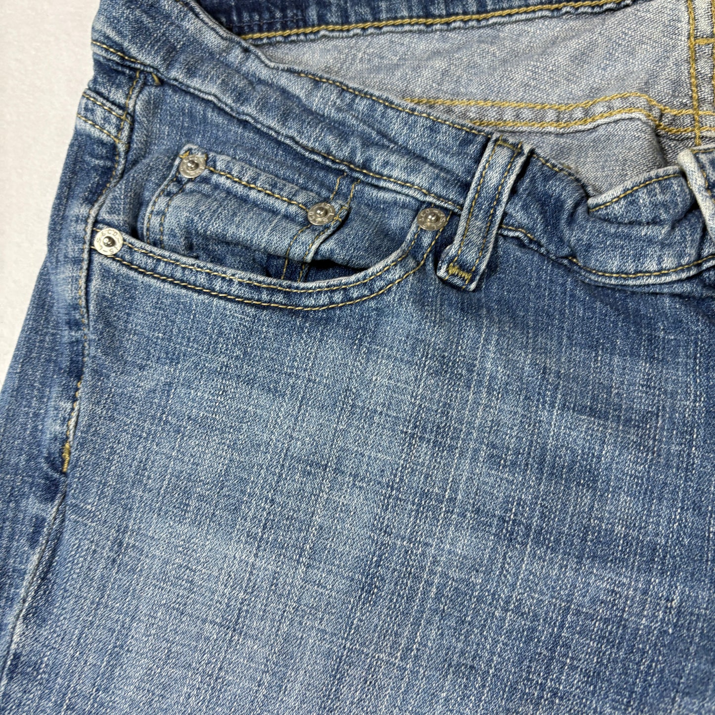 Levis Womens 524 Jeans Sz 13L Blue Denim Bootcut Too Superlow Y2K Vintage