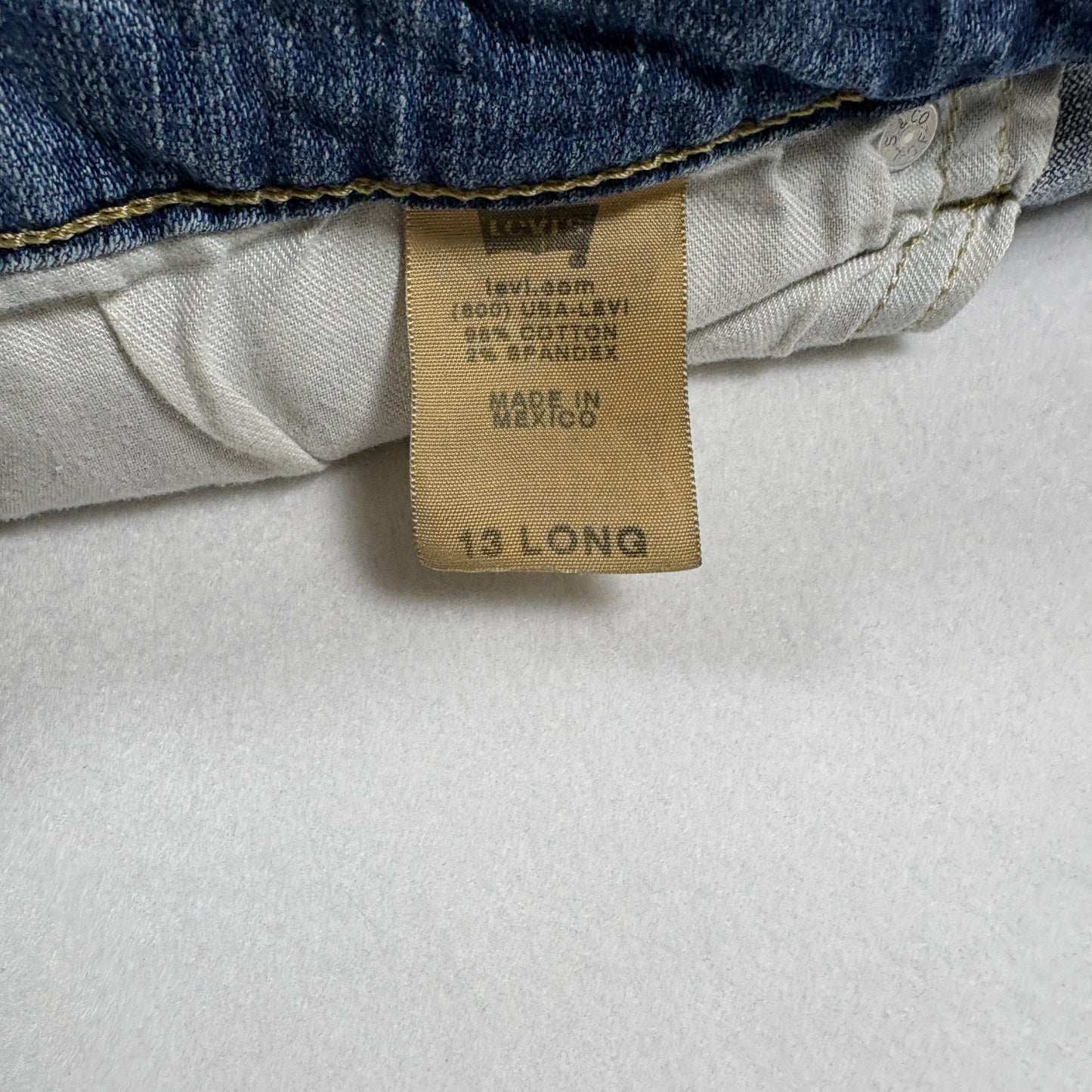 Levis Womens 524 Jeans Sz 13L Blue Denim Bootcut Too Superlow Y2K Vintage