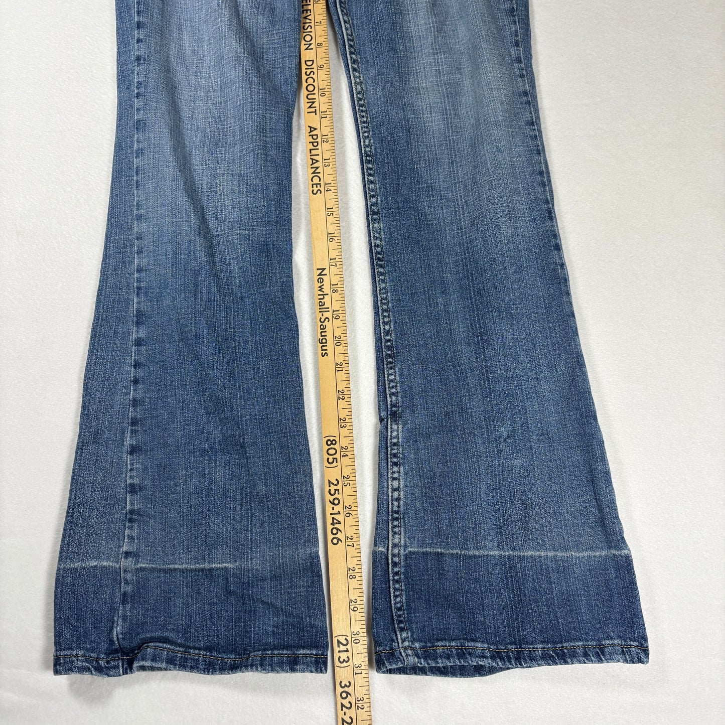 Levis Womens 524 Jeans Sz 13L Blue Denim Bootcut Too Superlow Y2K Vintage