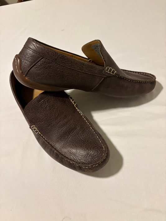 Nautica Brown Leather Driving Moc Loafers Men’s Size 11 – Slip-On Casual Shoes