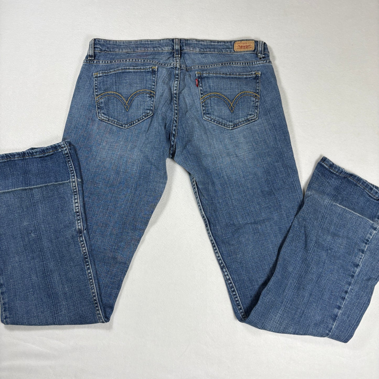 Levis Womens 524 Jeans Sz 13L Blue Denim Bootcut Too Superlow Y2K Vintage