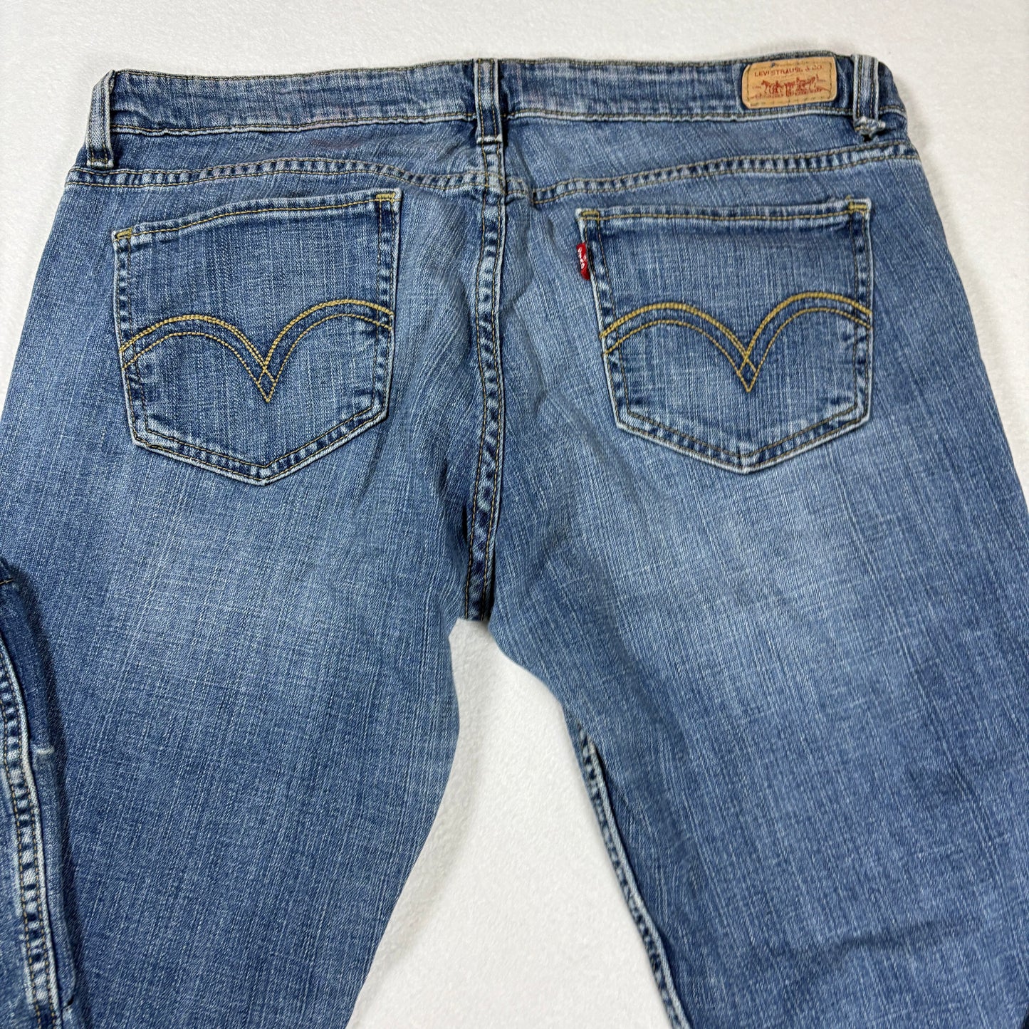 Levis Womens 524 Jeans Sz 13L Blue Denim Bootcut Too Superlow Y2K Vintage