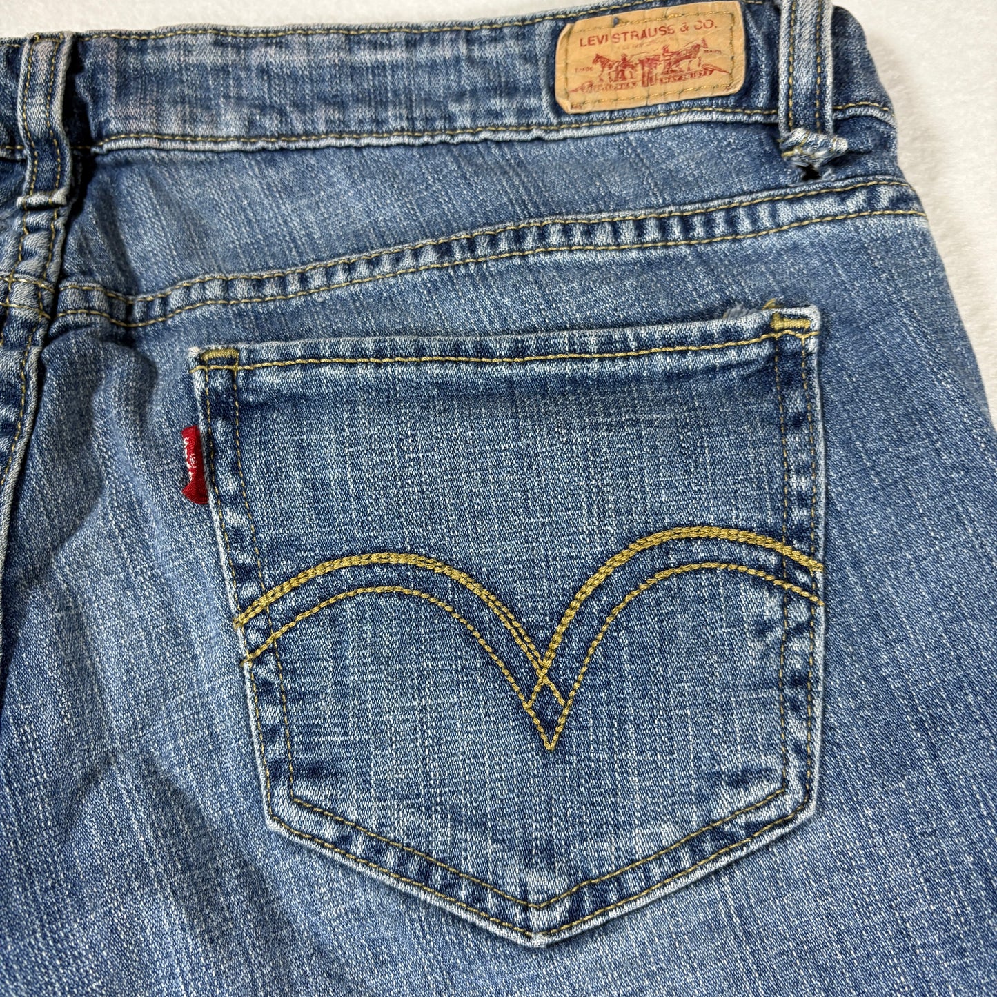 Levis Womens 524 Jeans Sz 13L Blue Denim Bootcut Too Superlow Y2K Vintage