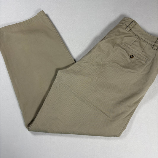Eddie Bauer Womens Chino Pants Sz 14 Khaki Beige Cotton Straight Classic