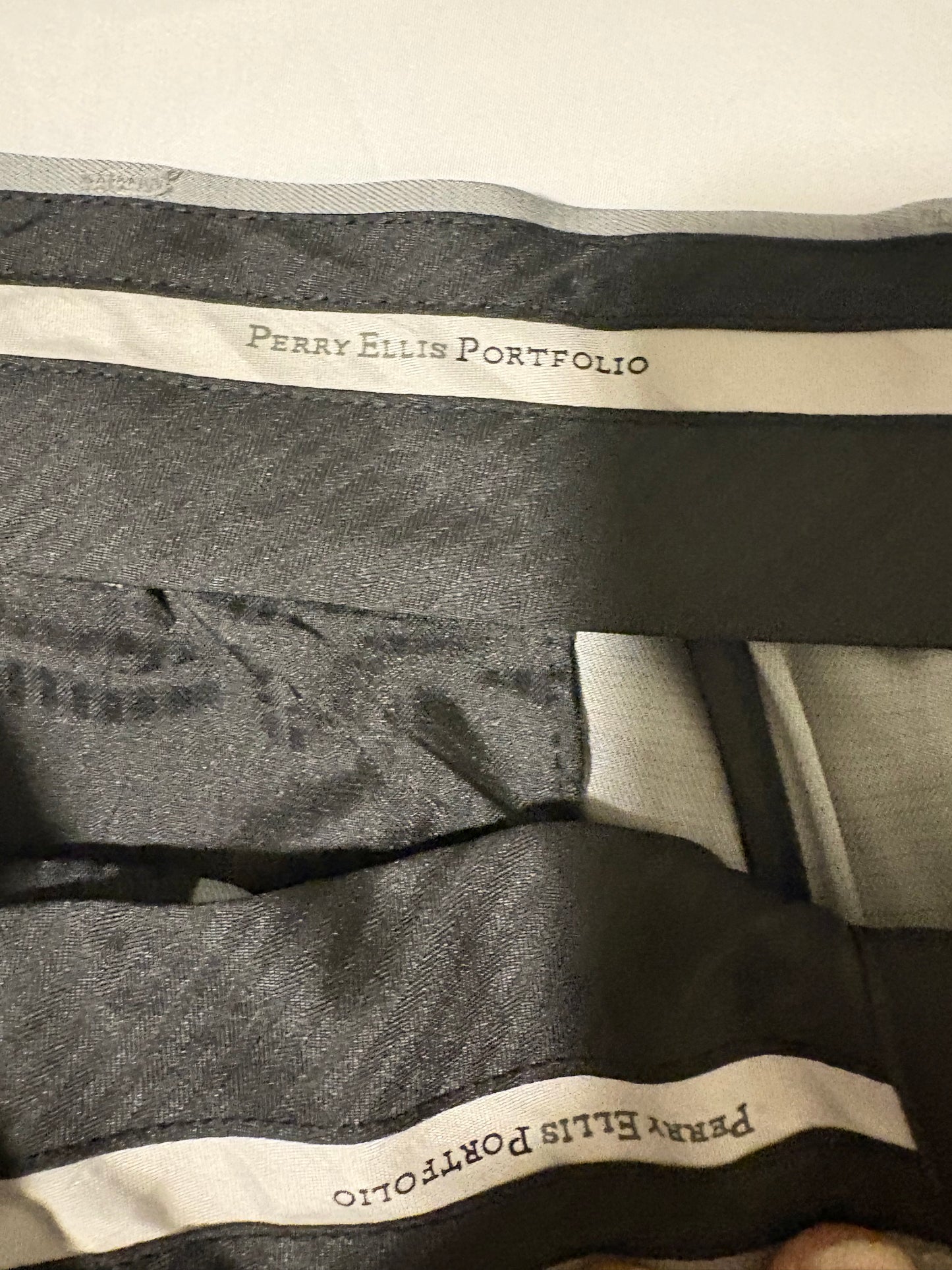 Stafford Portfolio Men’s Gray Dress Pants Size 36x32 Flat Front Classic Fit