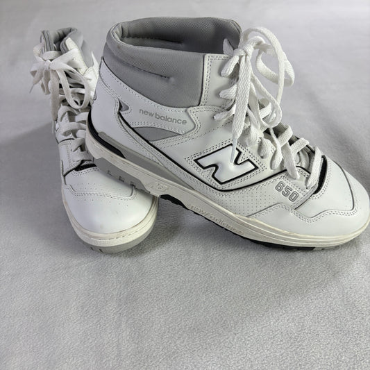 New Balance 650 White Leather Sneakers Men Tag 10 Fits Like X Retro Court