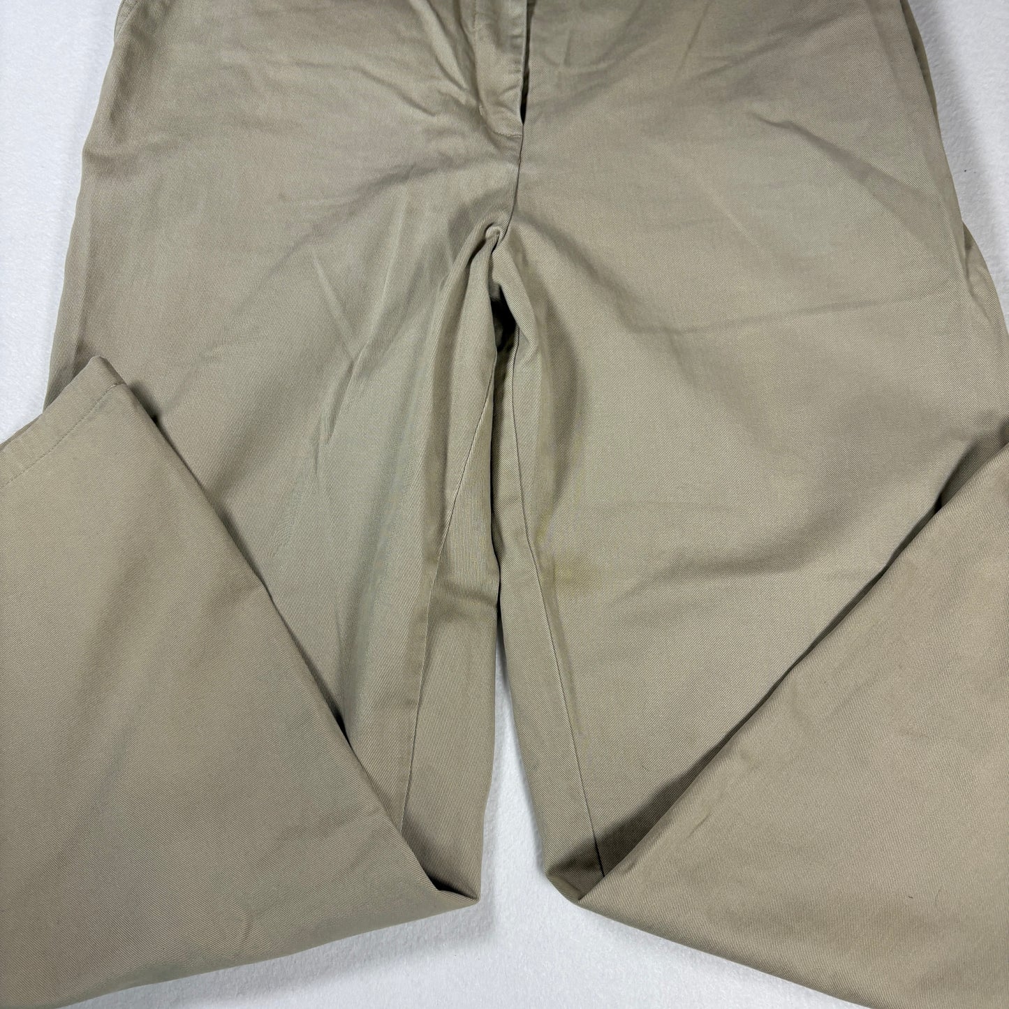 Eddie Bauer Womens Chino Pants Sz 14 Khaki Beige Cotton Straight Classic