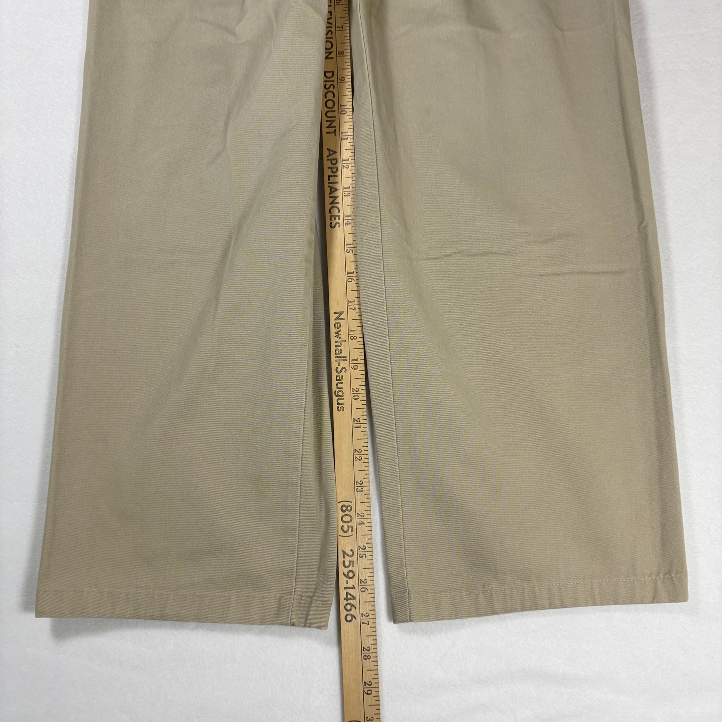 Eddie Bauer Womens Chino Pants Sz 14 Khaki Beige Cotton Straight Classic