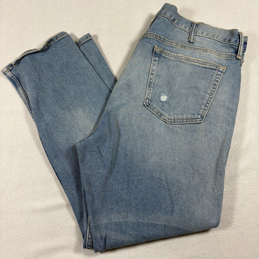 Old Navy Mens 40x30 Skinny Built-In Flex Distressed Light Wash Y2K Grunge Jeans