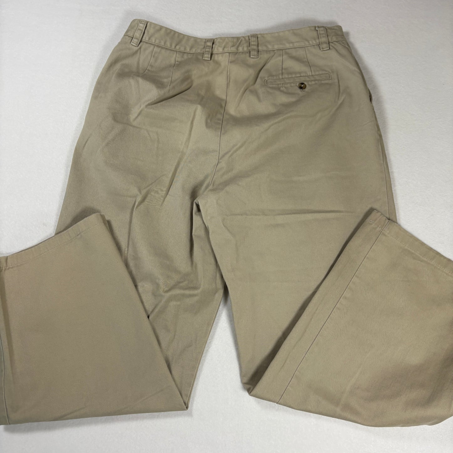 Eddie Bauer Womens Chino Pants Sz 14 Khaki Beige Cotton Straight Classic
