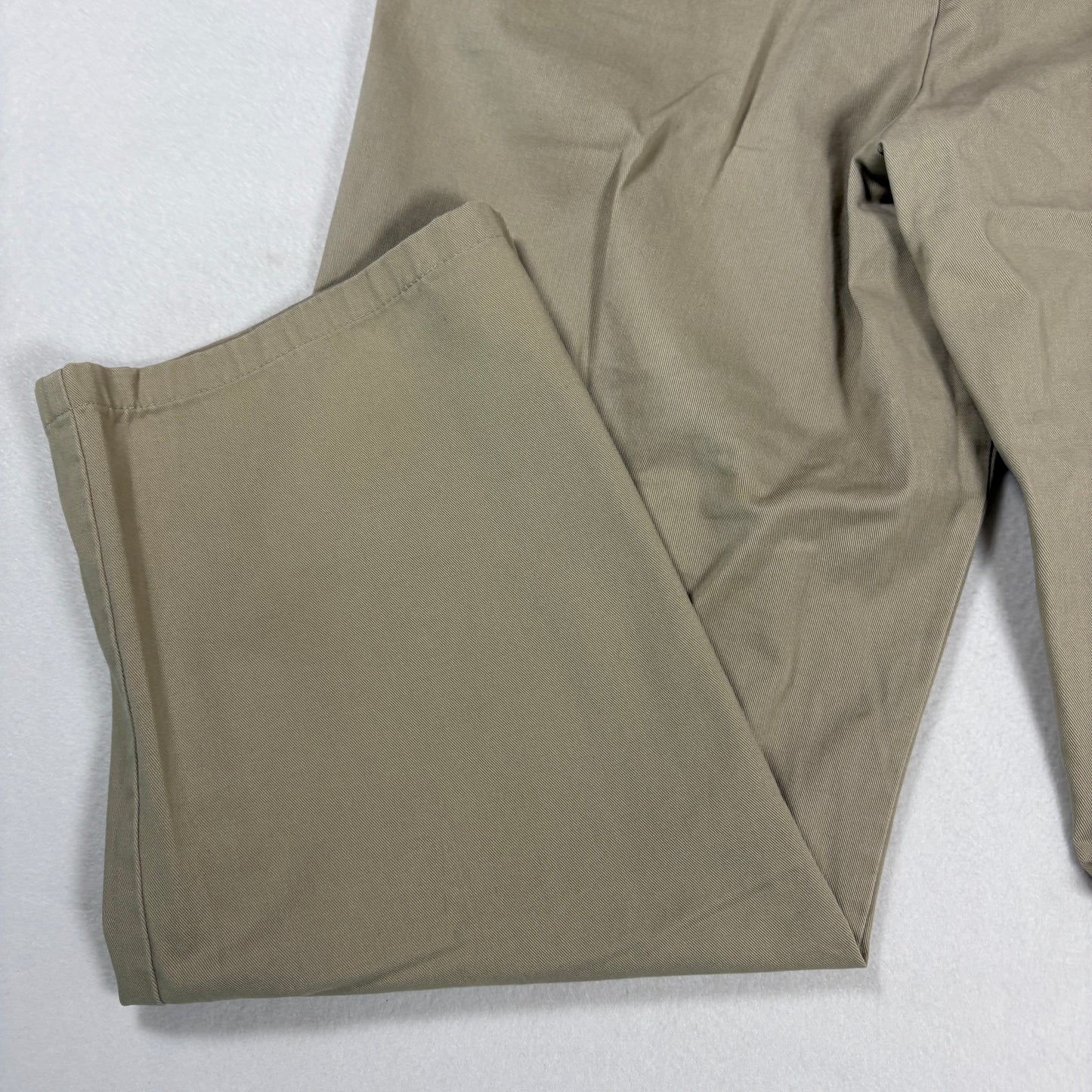 Eddie Bauer Womens Chino Pants Sz 14 Khaki Beige Cotton Straight Classic