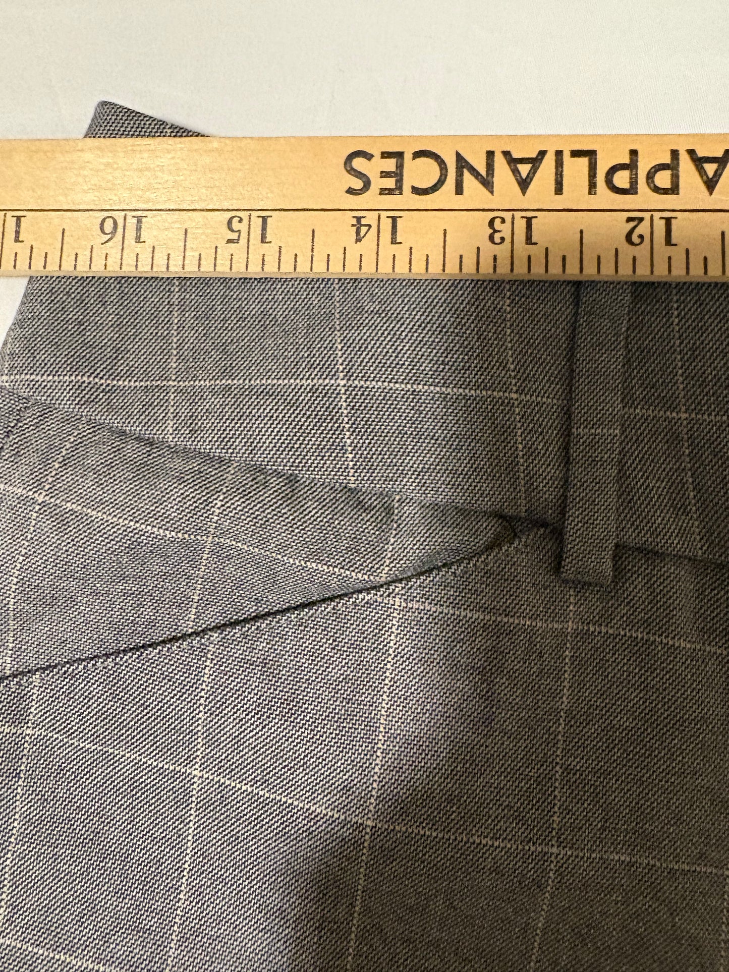 NY&C 7th Avenue Women’s Gray Plaid Dress Pants Size 4 Career Business Slacks