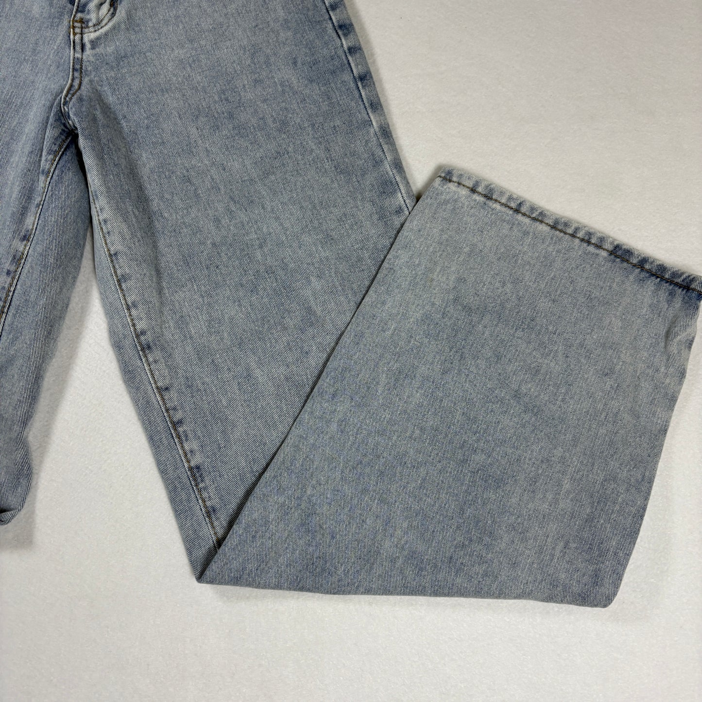 Shein Womens Jeans Sz XS 2 Light Wash High Rise Straight Baggy Y2K Vintage