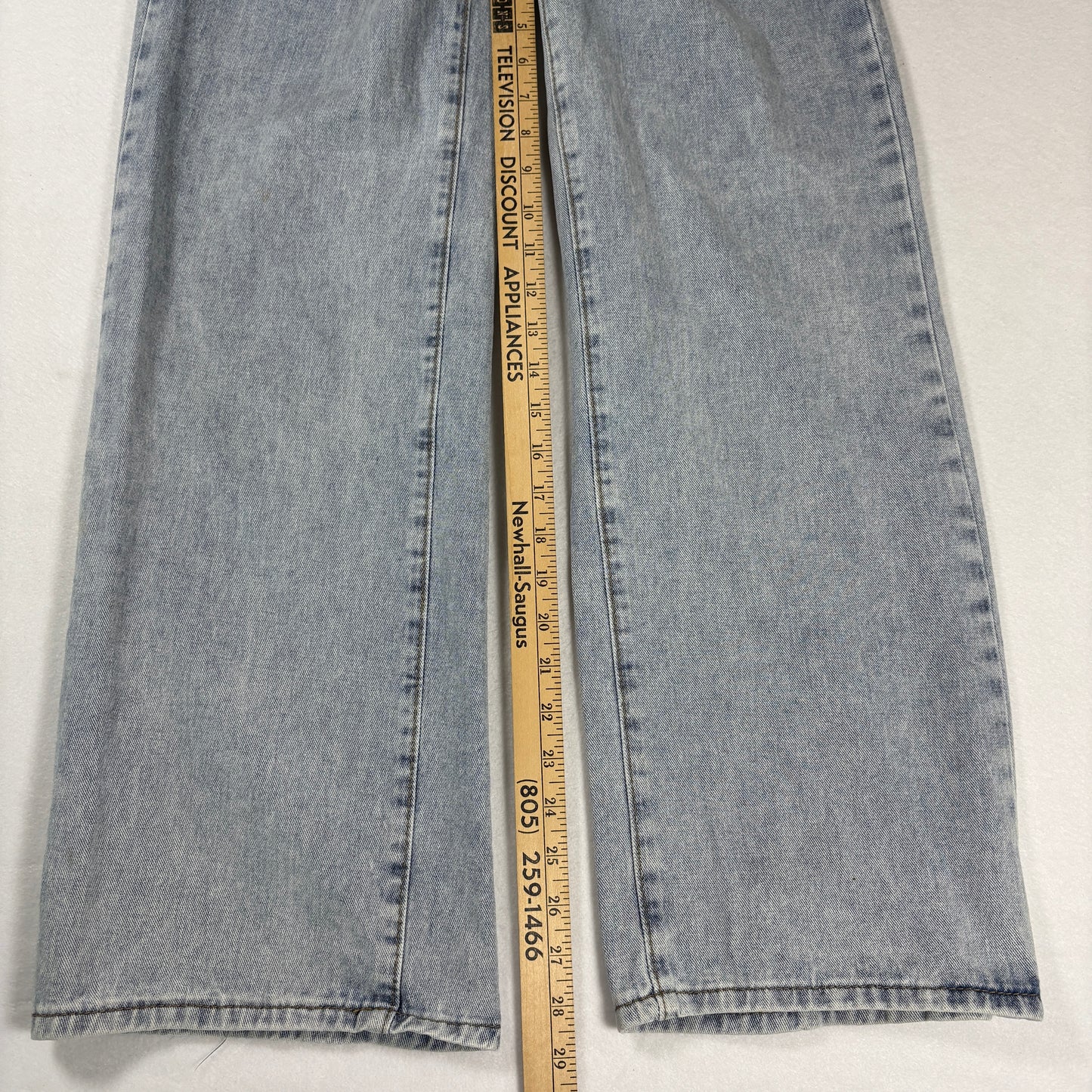 Shein Womens Jeans Sz XS 2 Light Wash High Rise Straight Baggy Y2K Vintage