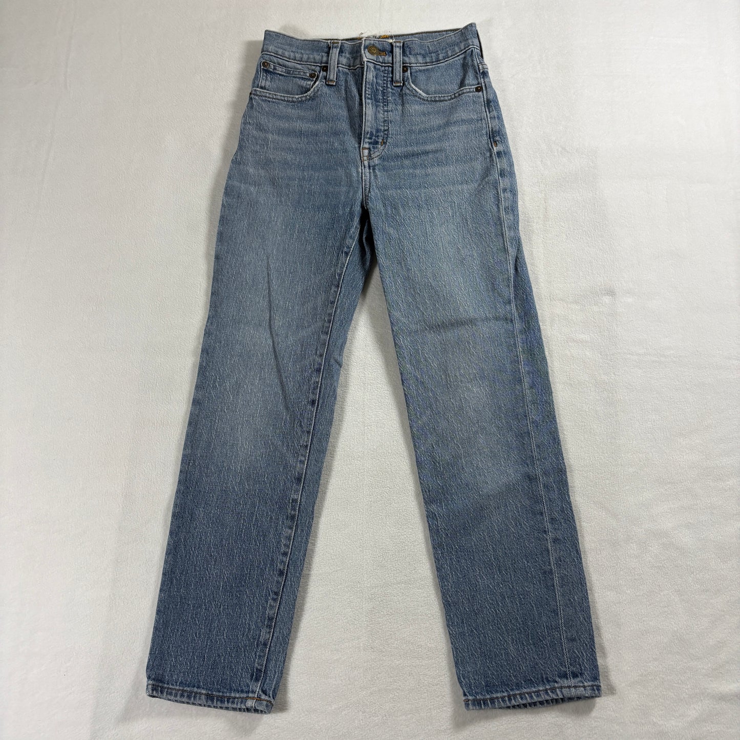 Madewell Classic Straight Jean Size 24 High Rise Light Wash Denim
