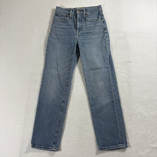 Madewell Classic Straight Jean Size 24 High Rise Light Wash Denim
