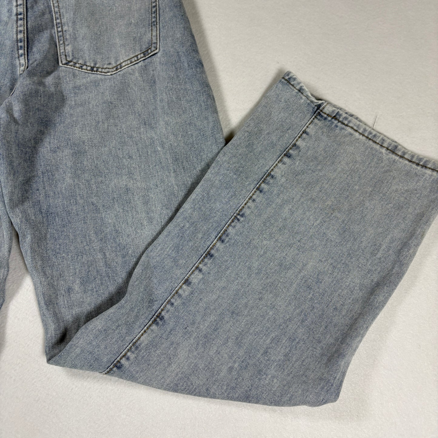Shein Womens Jeans Sz XS 2 Light Wash High Rise Straight Baggy Y2K Vintage