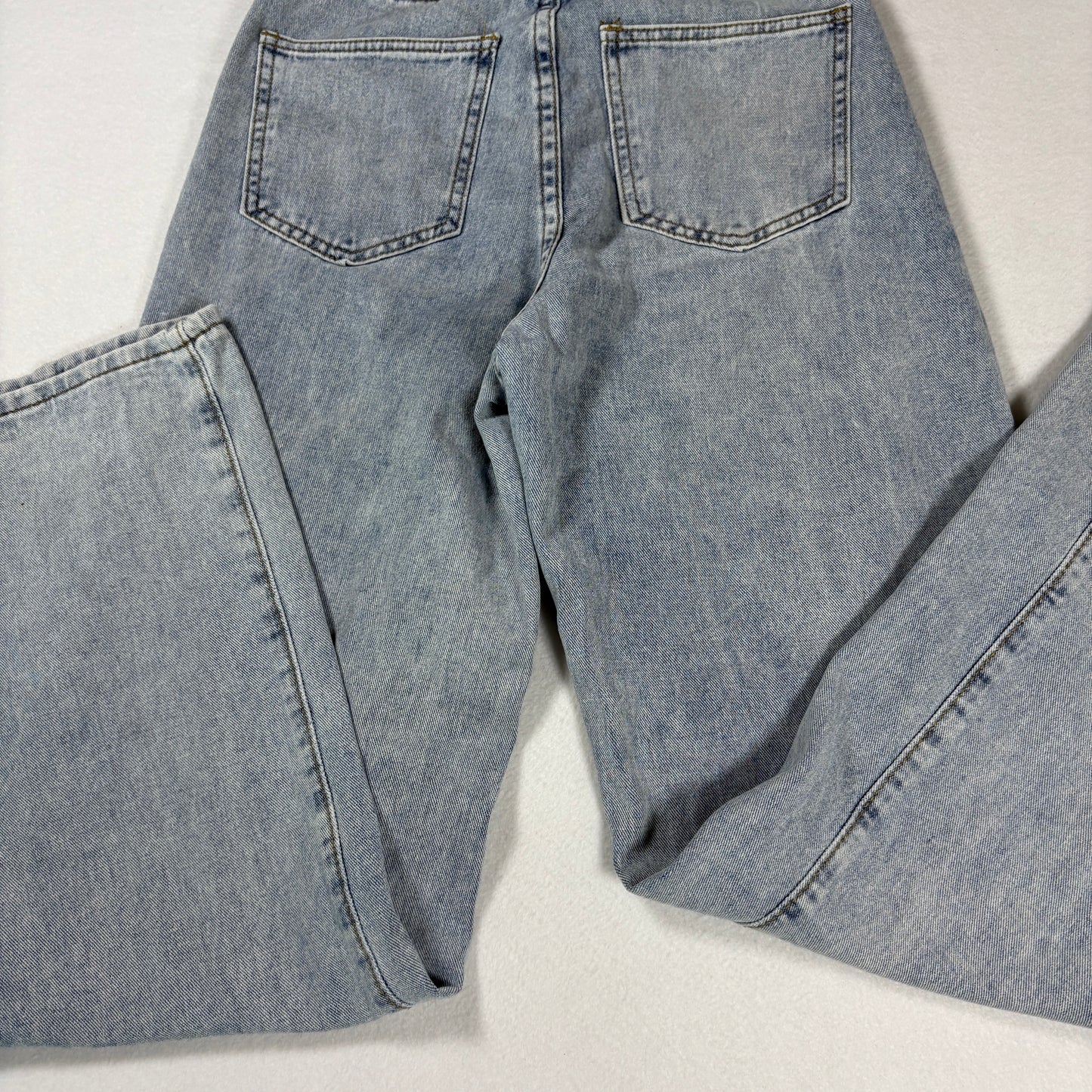 Shein Womens Jeans Sz XS 2 Light Wash High Rise Straight Baggy Y2K Vintage