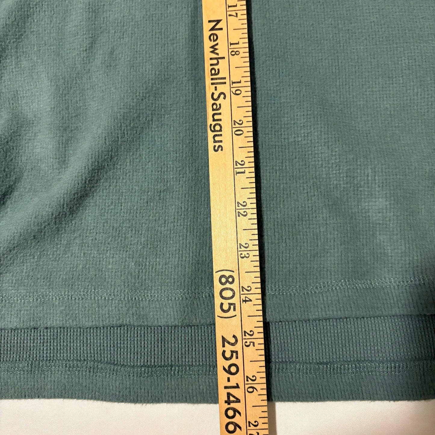 Jachs New York XL Green Waffle Knit Long Sleeve Henley Shirt Cotton Blend