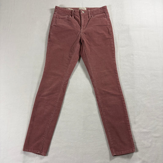 Universal Thread High Rise Skinny Corduroy Pants 24P Pink Stretch