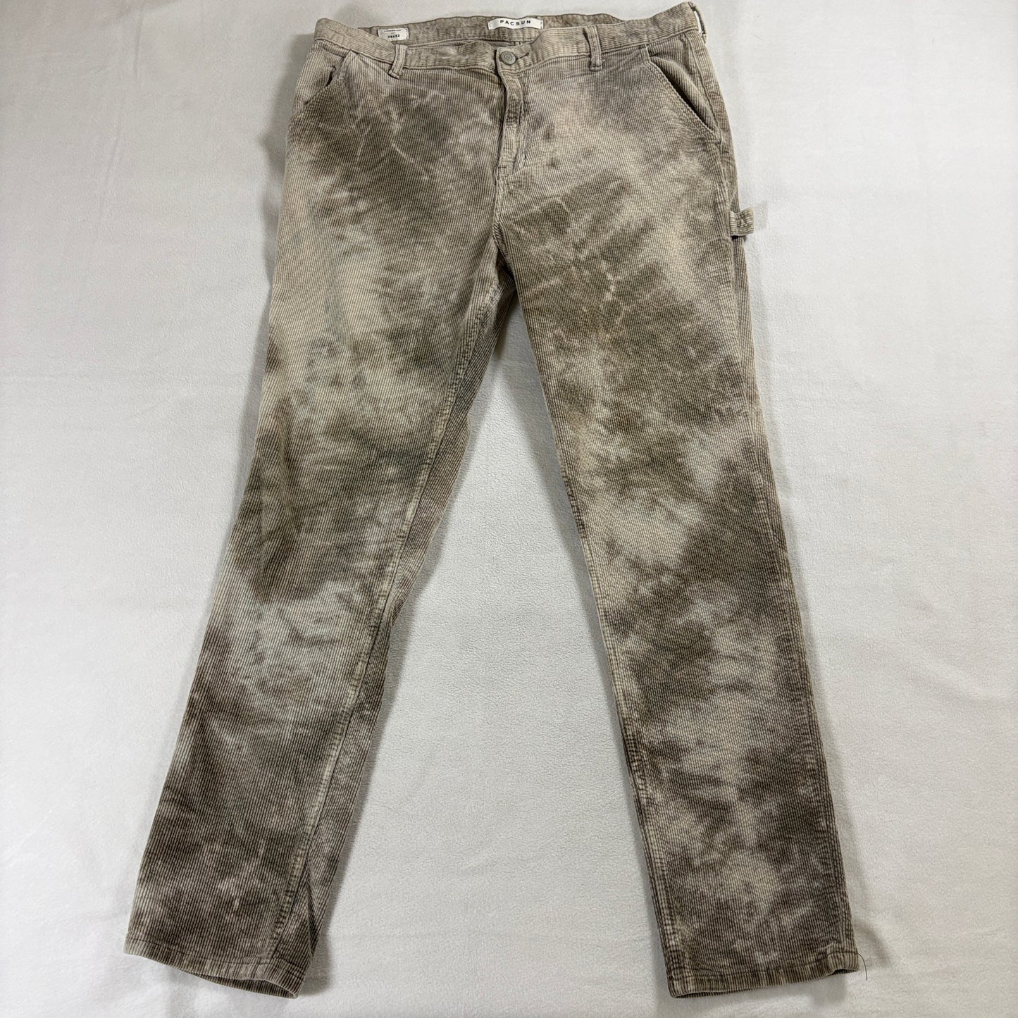 Carpenter Corduroy Pants Workwear Utility PacSun 36x32 Fits Like 37X30 Tan