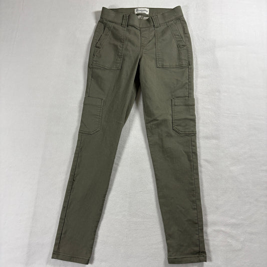 No Boundaries Cargo Pants XS Olive Green Utility Slim Fit Stretch