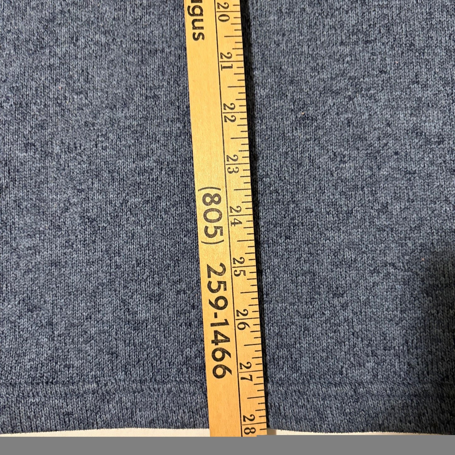 Haggar COCL 18 Pro XL Blue Heather Quarter Zip Pullover Sweater Knit Casual