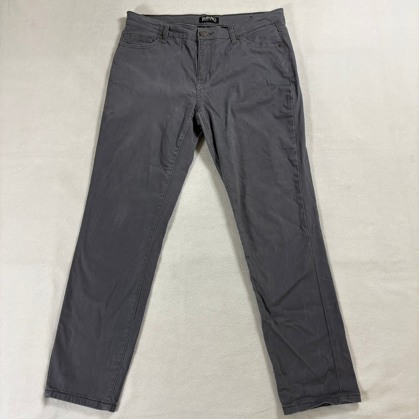Skinny Stretch Jeans Mid Rise Buffalo David Bitton 8/29 Fits Like 31X27 Gray