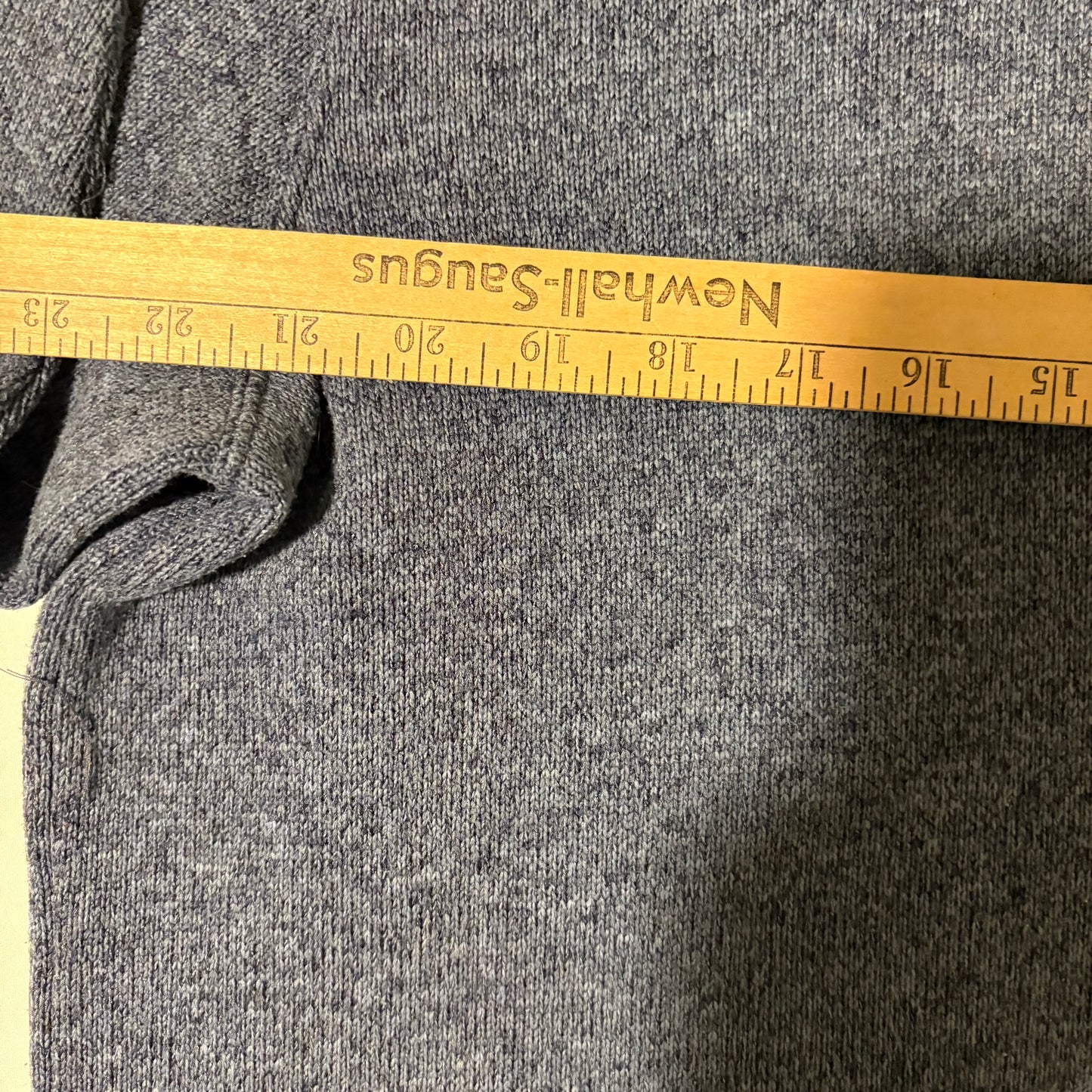 Haggar COCL 18 Pro XL Blue Heather Quarter Zip Pullover Sweater Knit Casual