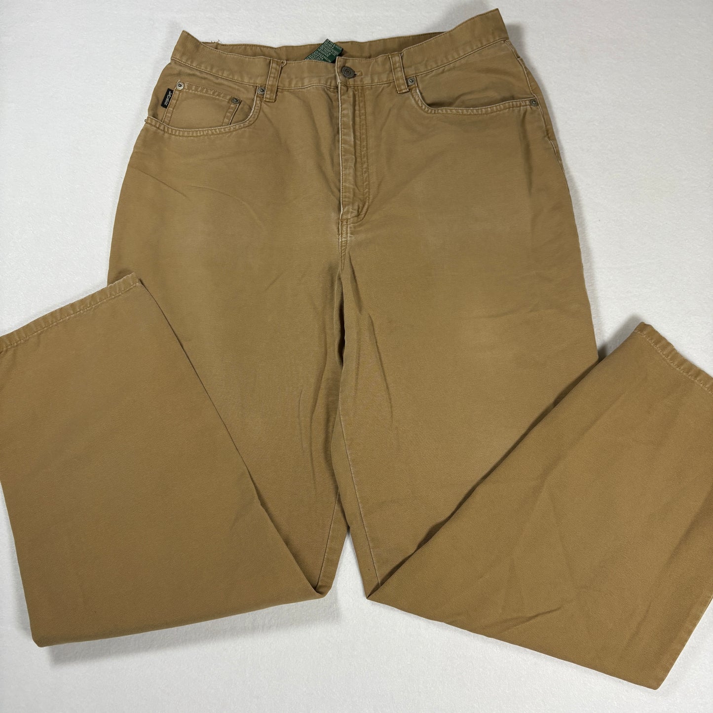 Lauren Ralph Lauren Womens Pants Sz 14 Khaki Brown Cotton Straight Classic