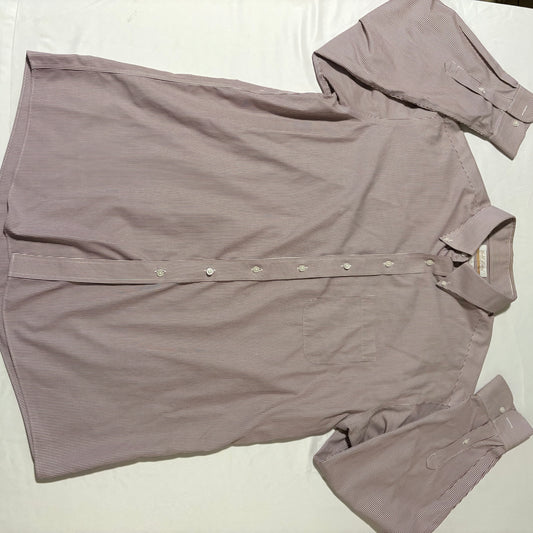 Gold Label Roundtree & Yorke 17 35 Dress Shirt Long Sleeve Non Iron 100% Cotton Stripe