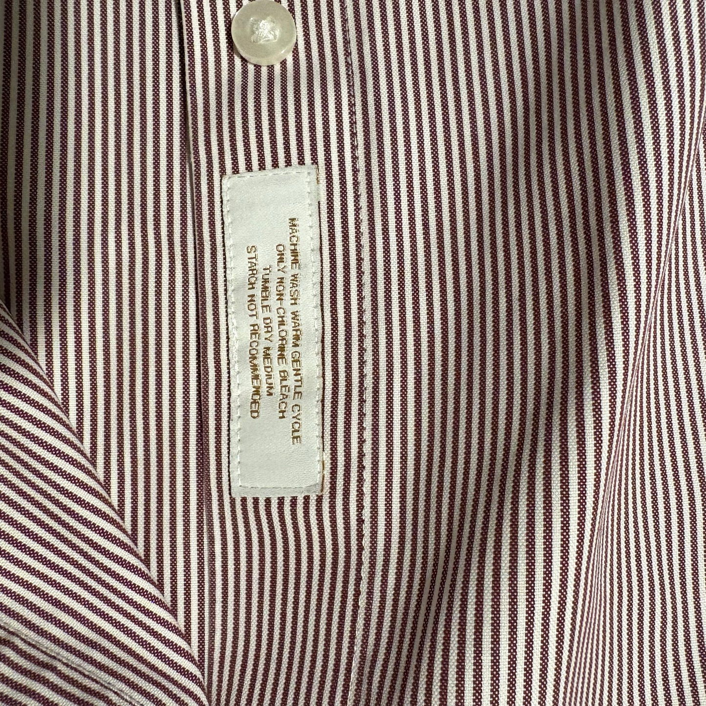 Gold Label Roundtree & Yorke 17 35 Dress Shirt Long Sleeve Non Iron 100% Cotton Stripe