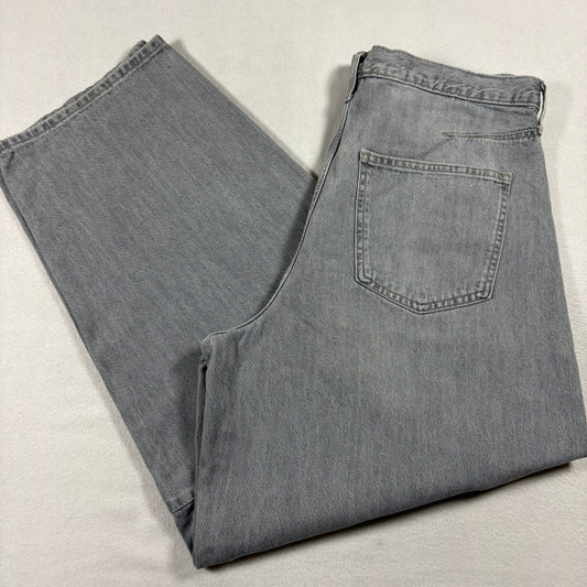 Universal Thread Womens 12R High Rise Curved Leg Jeans Gray Distressed Denim