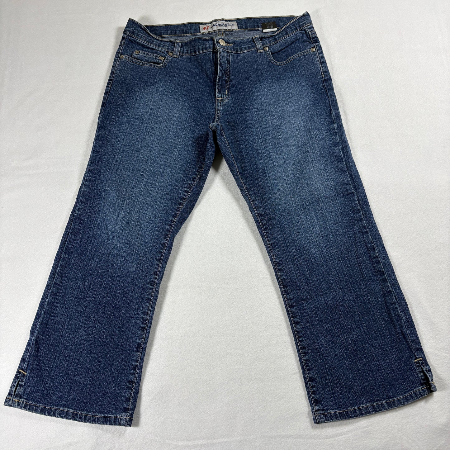 Anchor Blue Jeans Womens 13 Bootcut Mid Rise Y2K Retro Denim Stretch Blue FlareX
