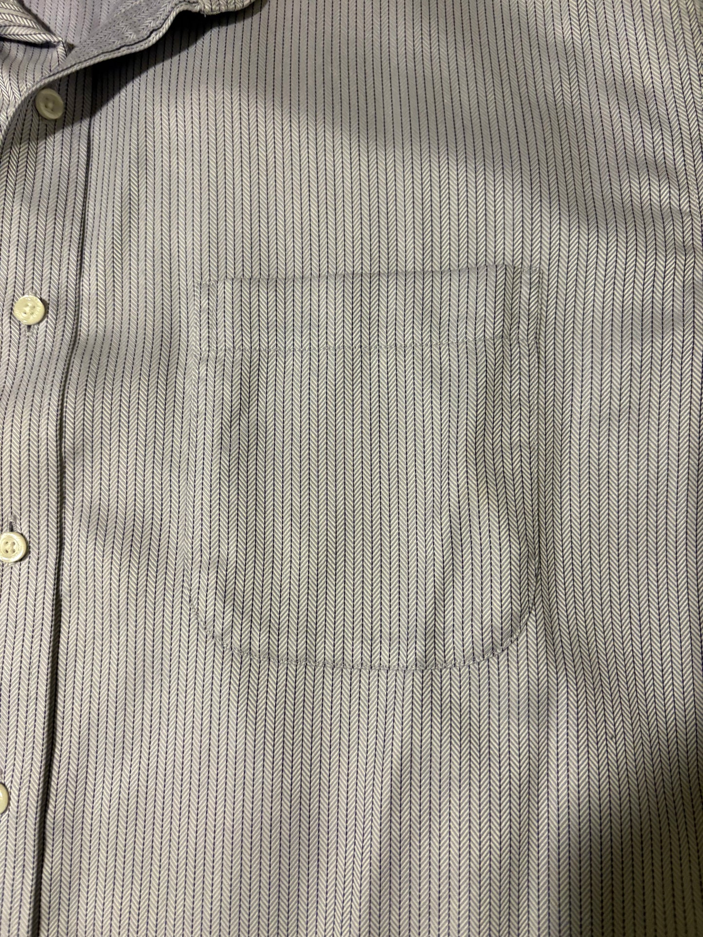 Hart Schaffner Marx 17.5 34 Dress Shirt Long Sleeve 100% Pima Cotton Non Iron Stripe